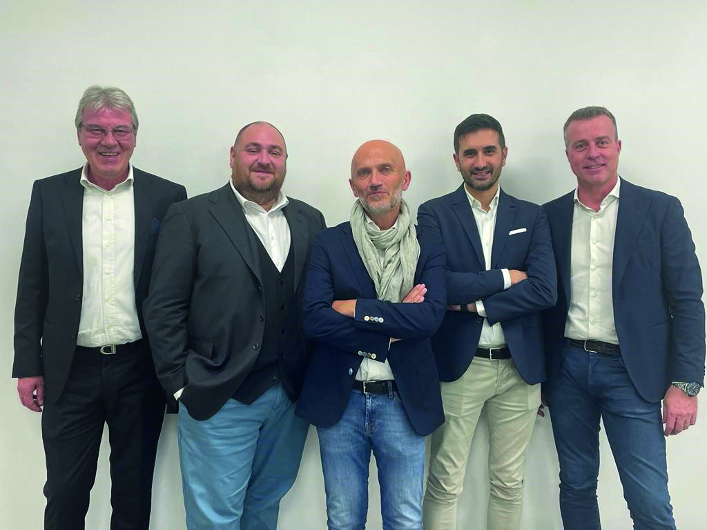 Da sinistra, Giorgio Frigo, Giuseppe Longobardi, Massimo Murador, Andrea Mangione e Stefano Pistollato
