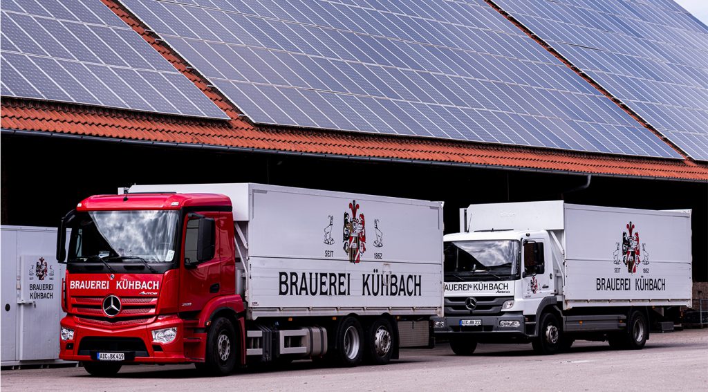 camion kuehbacher e pannelli solari