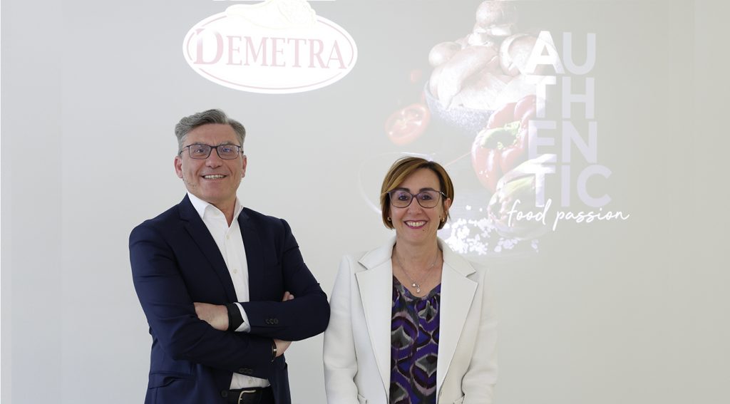 Romolo Verga, Sales & Marketing Manager di Demetra insieme a Teresa Pecora, Responsabile Marketing Demetra